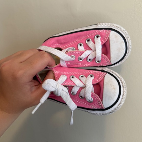 Pink Converse All Star Baby Sneakers Shoes First Walker Canvas - Picture 1 of 4